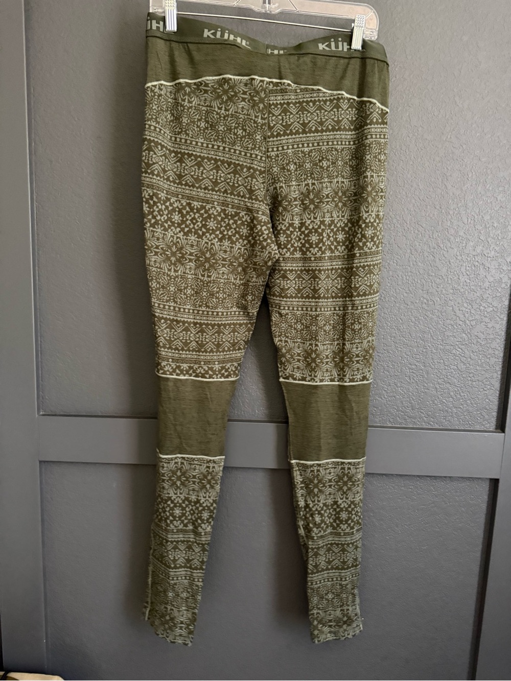 KUHL • NWT Kaskade merino wool blend base layer leggings women’s large green - Picture 5 of 6